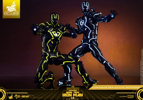 [Movie Masterpiece Diecast] (Iron Man 2) 1/6 Scale Figure Iron Man Mark 6 (Neon Tech / Yellow Version)