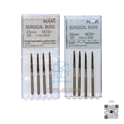 Mũi phẫu thuật Mani Surgical Burs MZB+