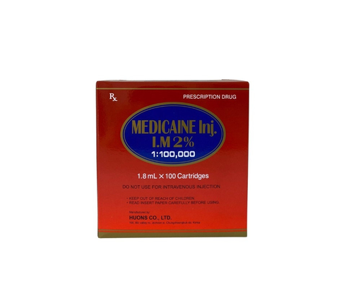Thuốc tê Hàn Quốc Medicaine 2% (Hộp 100 ống)