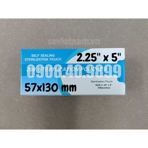 Hộp túi hấp tiệt trùng dán sẵn 57mm*130mm (2.25