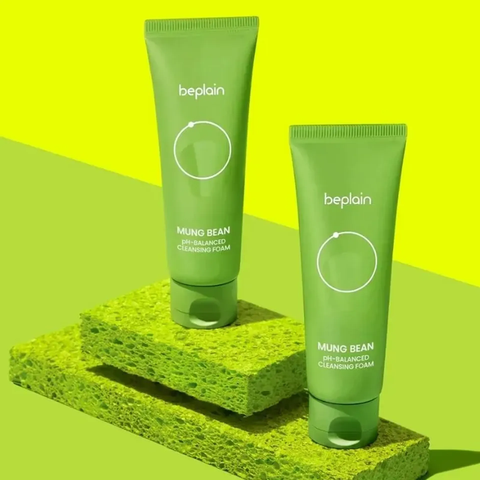Beplain Sữa rửa mặt Mung Bean pH-Balanced Cleansing Foam 80ml