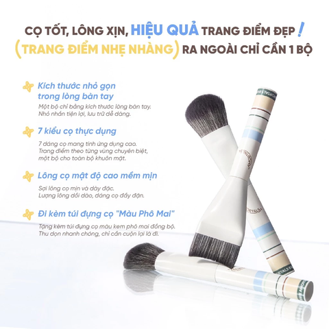 Bộ cọ trang điểm mắt phiên bản du lịch Amortals (7pce/hộp)