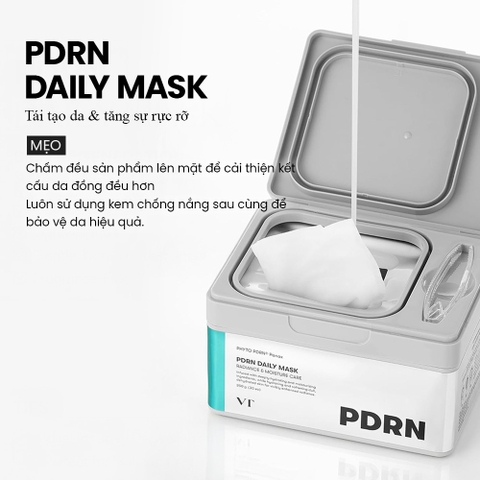 Mặt nạ cải thiện nếp nhăn, làm sáng da VT PDRN Daily Mask 350g/30 miếng
