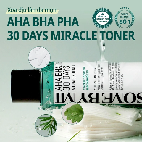 Nước hoa hồng Some By Mi AHA-BHA-PHA 30 Days Miracle Toner 150ml