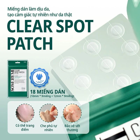 Some By Mi Miếng dán mụn Clear Spot Patch - Túi 18 miếng