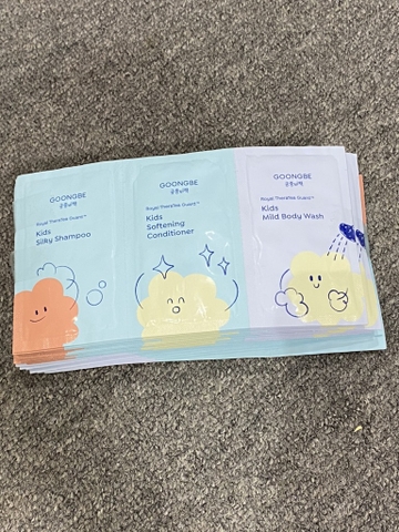 Combo 3 Gói Hàng Tặng GOONGBE Kids Silky Shampoo, Softening Conditioner Và Mild Body Wash Sachet 4ml