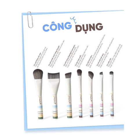 Bộ cọ trang điểm mắt phiên bản du lịch Amortals (7pce/hộp)