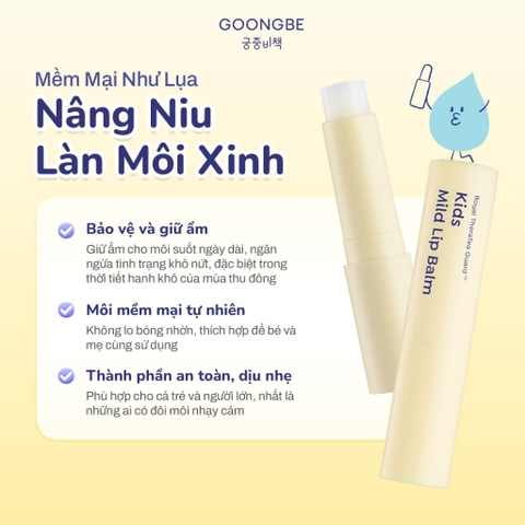 Son Dưỡng Môi Dịu Nhẹ GOONGBE Kids Mild Lip Balm 3.3g