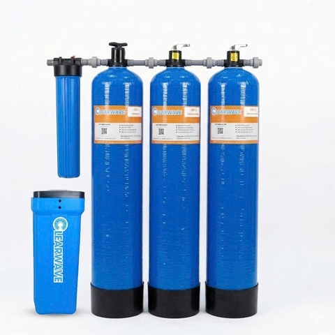 Hệ Thống Lọc Nước Tổng 3 Cột Composite Clearwave Khử Canxi – T1000-3CP2RM