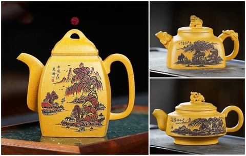 Nghệ Thuật Thư Pháp Và Điêu Khắc: Khi Ấm Tử Sa Trở Thành Tác Phẩm Hội Họa