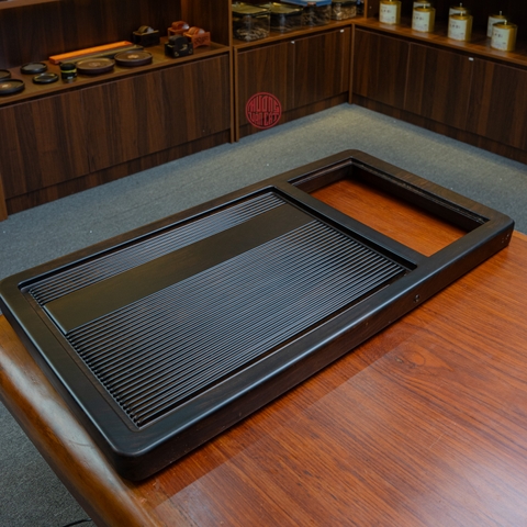 KHAY TRÀ GỖ MÀU MUN CAO CẤP (87x45 CM)