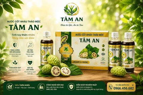 Cốt Nhàu Tâm An Hộp 4 Chai 250ml