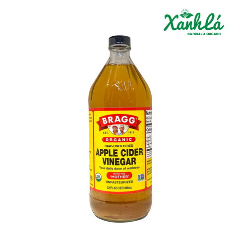 Giấm táo BRAGG Hữu cơ Nhập khẩu USA chai 946ml