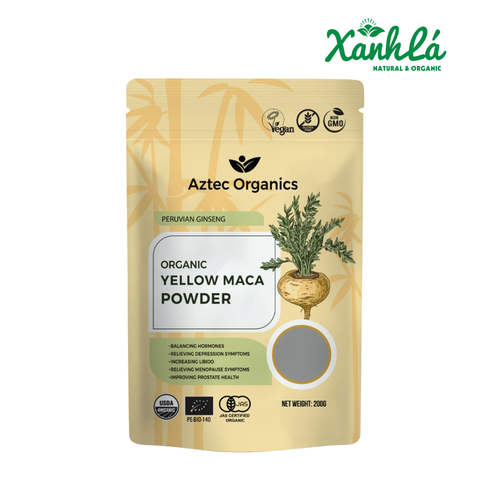 Bột nhân sâm Maca Vàng hữu cơ( Aztec Organic) 200gr