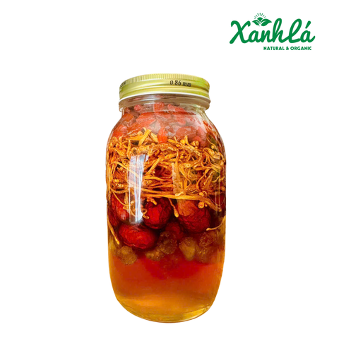 Bình Ngâm Đông Trùng Táo Đỏ Kỉ Tử Long Nhãn ( Bình 1.5L)