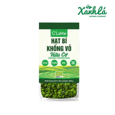 Hạt Bí Hữu Cơ Đã Tách Vỏ C'Lavie 200gr ( Túi)