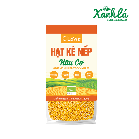 Hạt Kê Nếp Hữu Cơ Đã Tách Vỏ C'Lavie 200gr (Túi)