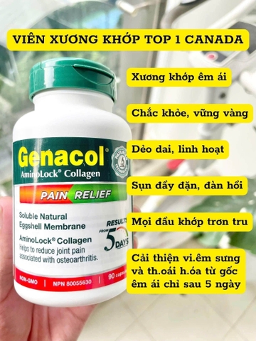 GENNACOL Collagen hỗ trợ tại tại sụn khớp cải thiện triệu trứng đau khớp và thoái hóa 90v ( Hộp)
