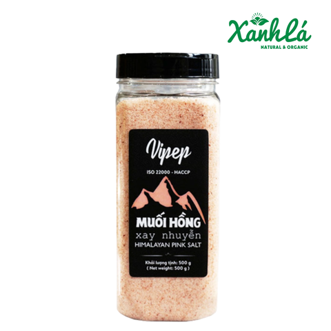 Muối hồng Vipep xay nhuyễn 500 gr (Lọ)
