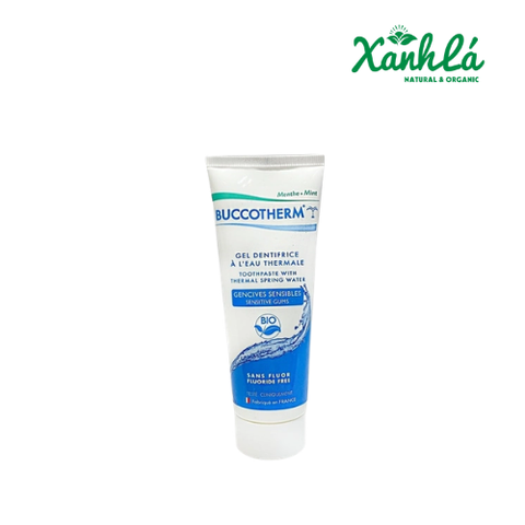 KEM ĐÁNH RĂNG HỮU CƠ CHO RĂNG NHẠY CẢM 2 TRONG 1 VỊ BẠC HÀ BUCCOTHERM 75ML