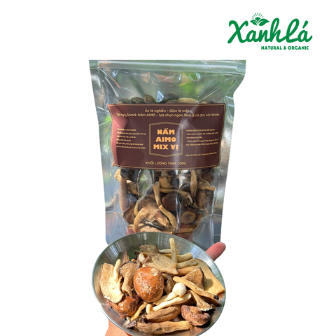 Nấm Sấy giòn mix đông cô vào ngư Lộc nhung 200gr