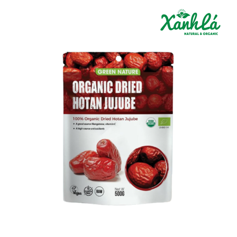 Táo Đỏ Hữu Cơ Hotan Green Nature 500gr ( Túi)