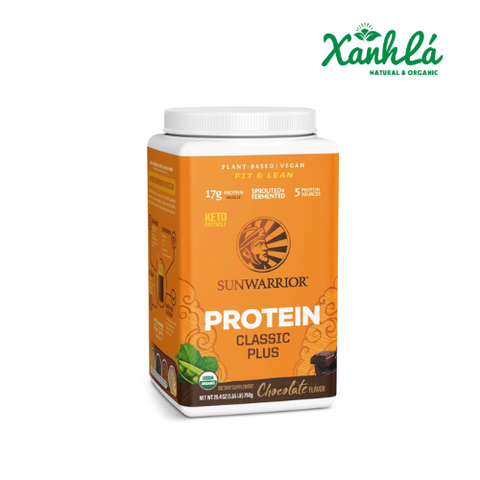 Bột Protein thực vật hữu cơ CLassic Plus Sunwarrior vị vani 750gr(hộp)