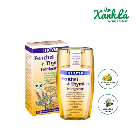 SIRO MẬT ONG TRỊ HO HOYER FENCHEL + THYMIAN HONIGSIRUP 250G
