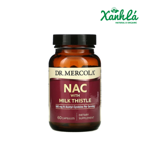 Viên uống thải độc, chống oxy hóa NAC + kế sữa Dr Mercola Lọ 60v ( Lọ)