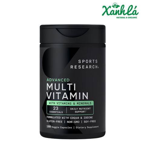Viên Uống Bổ Sung Vitamin Tổng Hợp Multivitamin Sports Research 180v Của Mỹ ( Hộp)