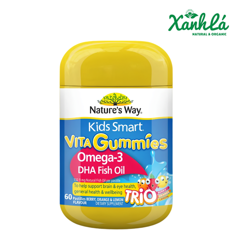 Kẹo Omega 3 DHA fish Oil Nature's Way - Kẹo Dẻo Bổ Sung Dầu Cá 60v ( Hộp)