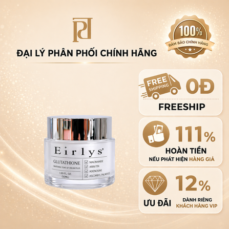 Kem dưỡng trắng nâng tông EIRLYS' glutathione whitening tone up cream plus (50ml/Hộp)
