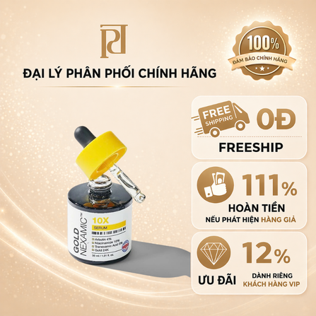 SERUM DƯỠNG TRẮNG CẢI THIỆN SẮC TỐ ĐA TẦNG ANODIN GOLDNEXAMICTM 10X ( CTY - VAT )