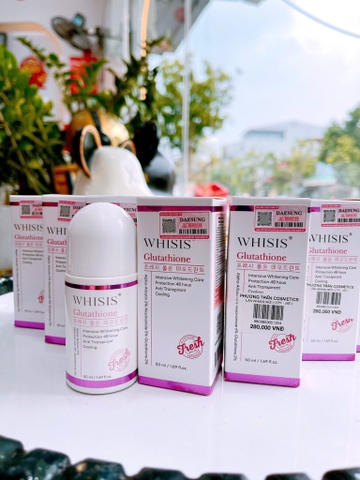 WHISIS - Sản phẩm khử mùi mồ hôi nách Glutathione Fresh Roll On Deodorant 50ml
