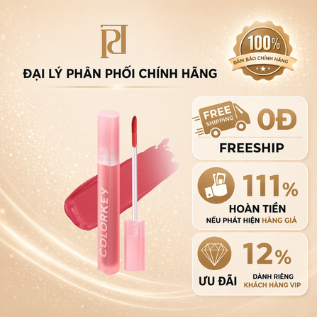 SON KEM LÌ MỊN MƯỚT COLORKEY AIRY VELVET LIP LACQUER