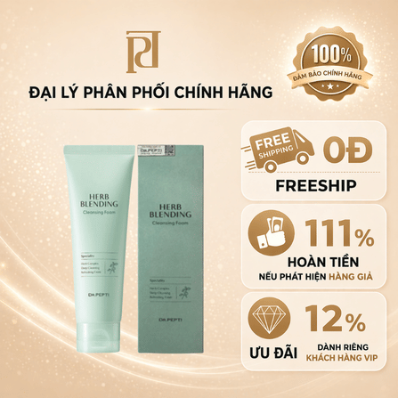 Sữa rửa mặt HERB BLEDING CLEANSING FOAM 110ml/lọ DR.PEPTI