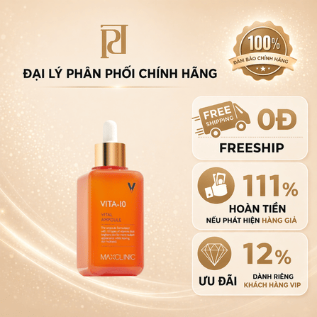 Tinh Chất Dưỡng Sáng Da Mờ Thâm Maxclinic Vita10 Vital Ampoule 100ml