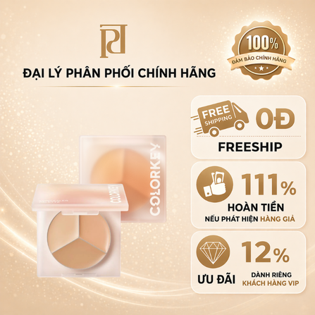 BẢNG KEM CHE KHUYẾT ĐIỂM COLORKEY TARGETING THREE-COLOUR CONCEALER PALETTE