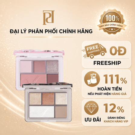 Bảng phấn mắt 5 màu VEECCI QIMENG FIVE COLOR EYE SHADOW DISK