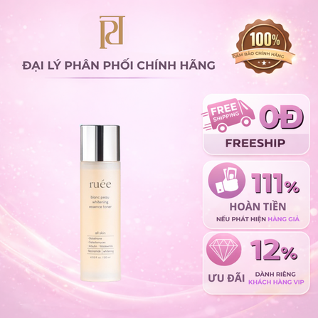 Nước hoa hồng dưỡng ẩm Ruee blanc peau whitening essence toner 120ml
