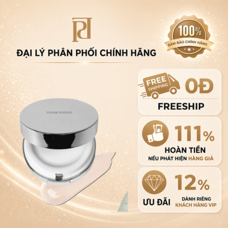 Phấn trang điểm VEMONTES GLOW POT NO17 (cushion)