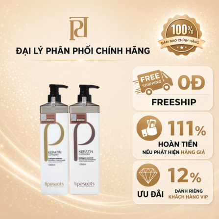 Cặp gội xả Pkeratin 1000ML