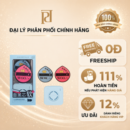 Bông mút AMORTALS Đen Size XL (2 mút + Hộp)