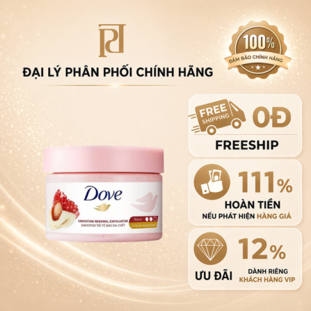 Dove Tẩy Tế Bào Chết Dưỡng Ẩm Toàn Thân Hương Lựu Đỏ 298g
