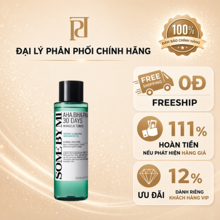 Nước hoa hồng Some By Mi AHA-BHA-PHA 30 Days Miracle Toner 150ml