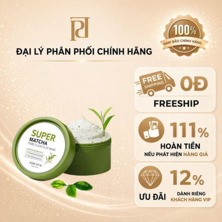 Mặt nạ đất sét SOME BY MI SUPER MATCHA PORE CLEAN CLAY MASK 100g
