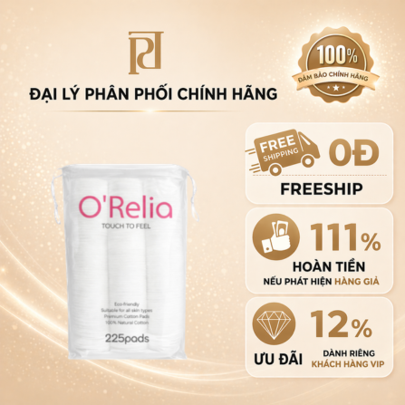 Bông tẩy trang O'Relia gói 225 pcs