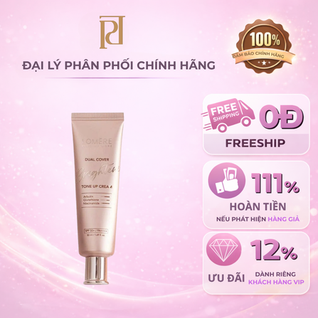 KEM DƯỠNG NÂNG TÔNG LOMERE DUAL COVER BRIGHTENING TONE UP CREAM - 50ML