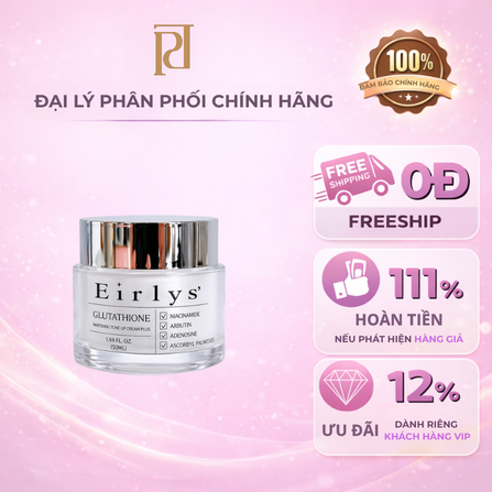 Kem dưỡng trắng nâng tông EIRLYS' glutathione whitening tone up cream plus (50ml/Hộp)