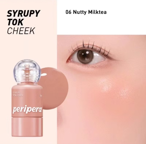 MÁ HỒNG KEM PERIPERA SYRUPY TOK CHEEK 06 NUTTY MILKTEA